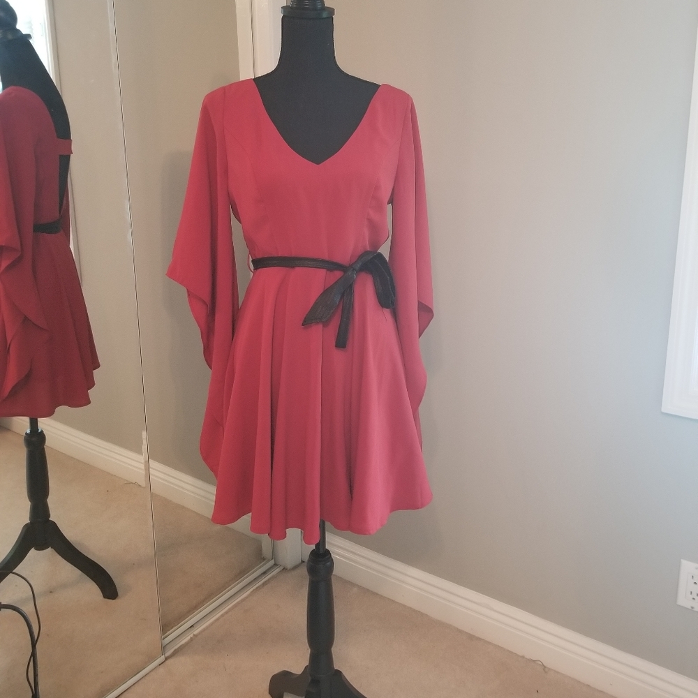 Mademoiselle Philip Marc Dress- burgundy